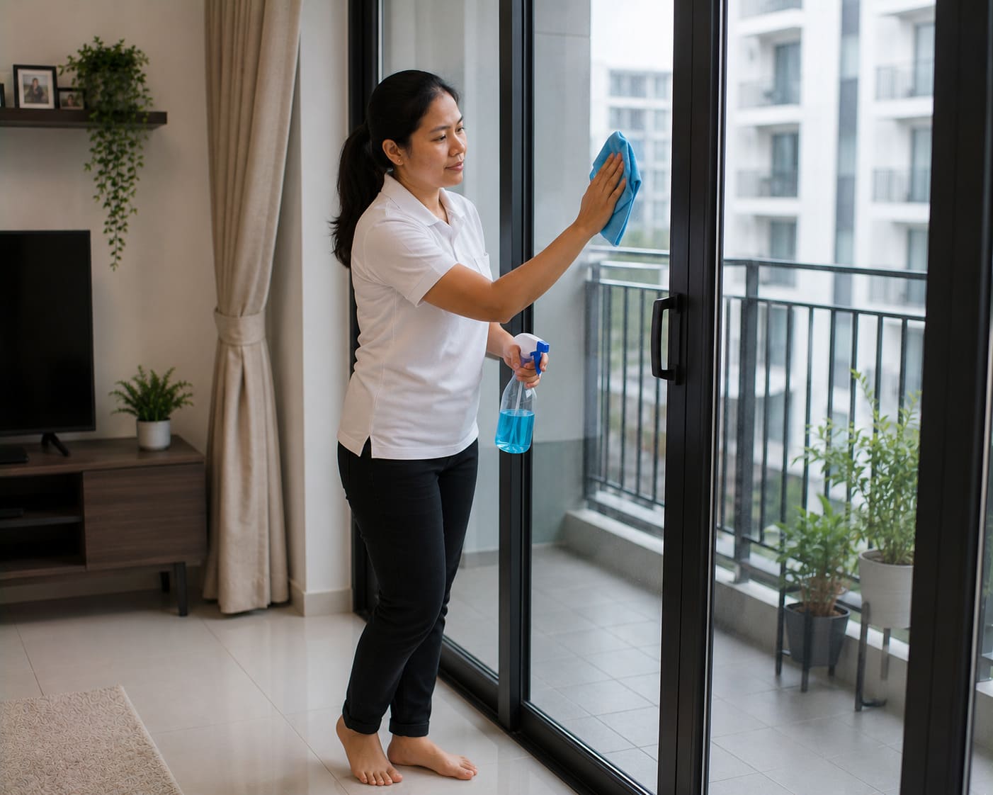Cleaning Service Petaling Jaya Wipe Glass Door
