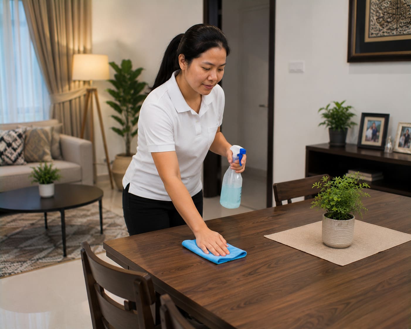 Deep Cleaning PJ Wipe Dining Table