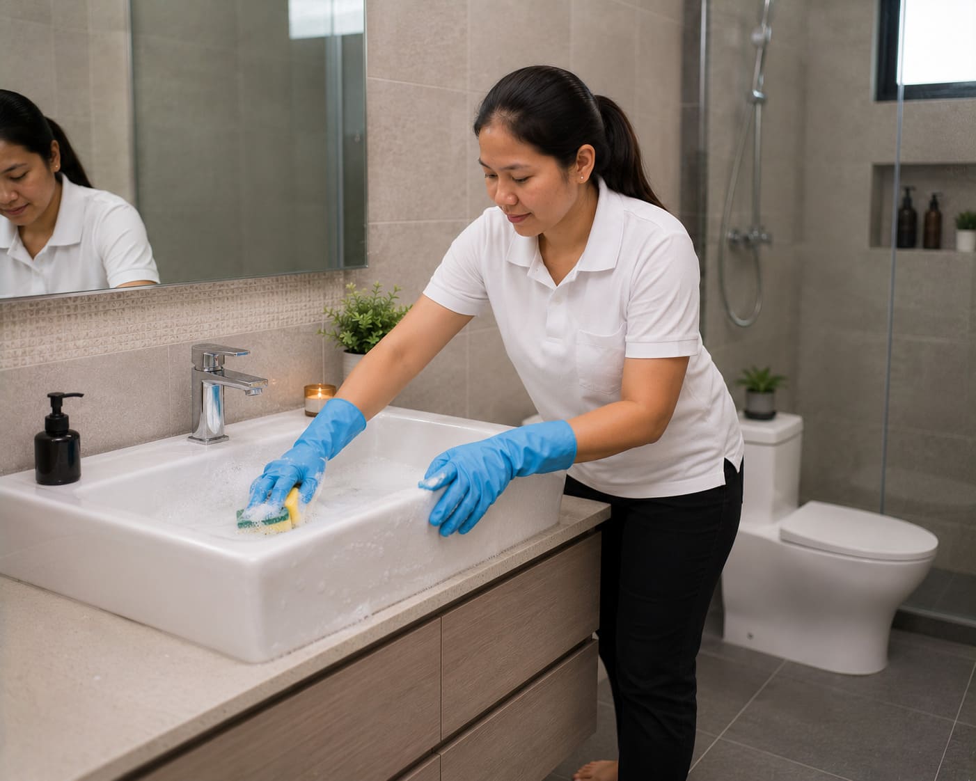 PJ Cleaning Services Wash Bathroom Sink